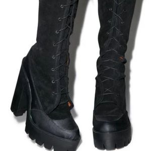 STIÙ "Eclisse" Black Gothic Boots Dolls Kill